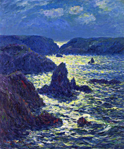 Rocks At Goulphar By Henri Moret By Henri Moret