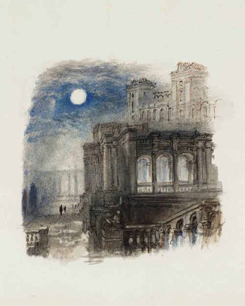 Rogers's 'Italy' Villa Madama By Moonlight By Joseph Mallord William Turner