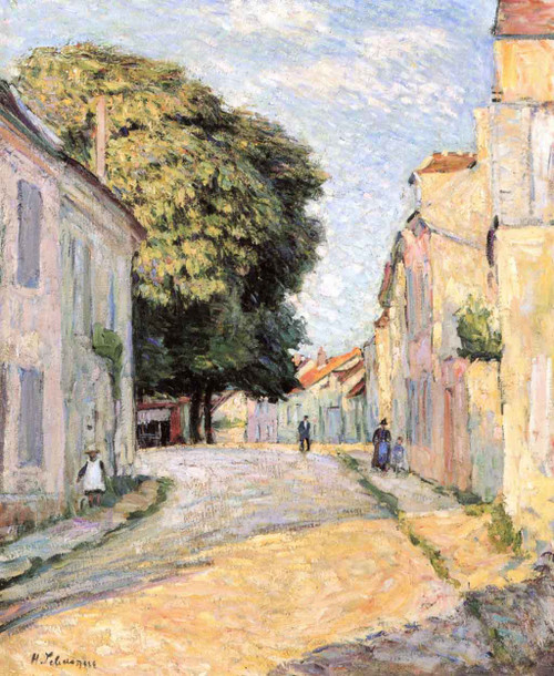 Rue Animee At Montevrain By Henri Lebasque By Henri Lebasque