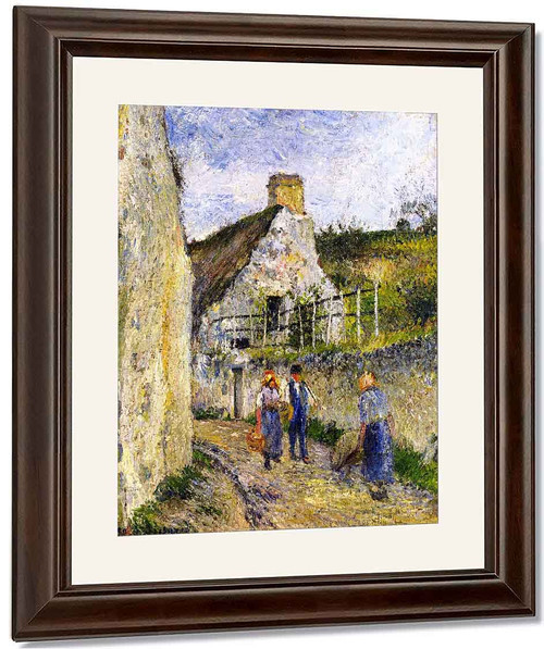 Rue Des Roches At Velhermeil, Auvers Sur Oise By Camille Pissarro By Camille Pissarro