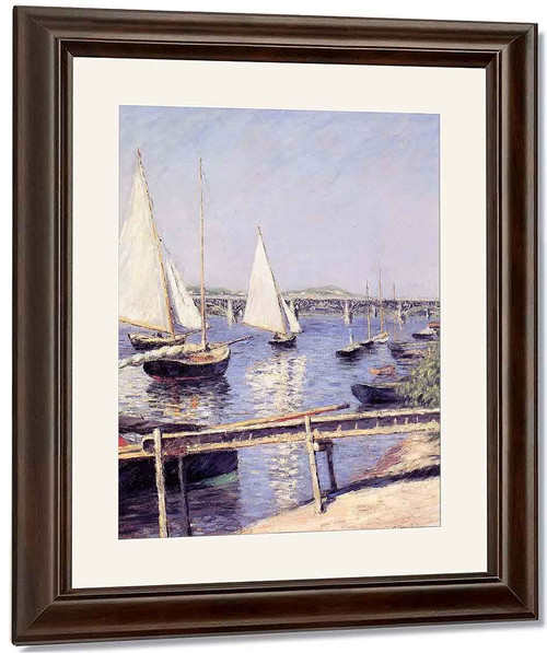 Sailboats In Argenteuil By Gustave Caillebotte By Gustave Caillebotte