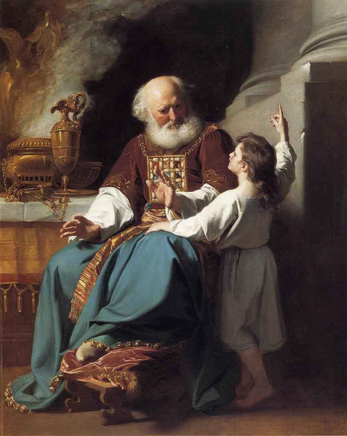 Samuel Reading To Eli The Judgments Of God Upon Eli's House By John Singleton Copley By John Singleton Copley