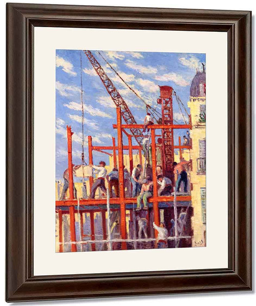 Scaffolding By Maximilien Luce By Maximilien Luce