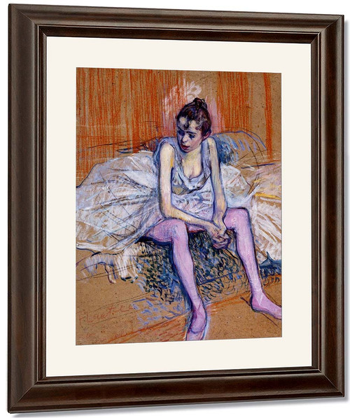 Seated Dancer In Pink Tights By Henri De Toulouse Lautrec Reproduction