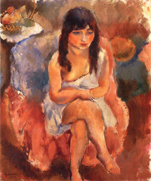 Seated Figure By Jules Pascin By Jules Pascin