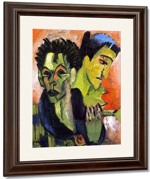 Self Portrait, Double Portrait By Ernst Ludwig Kirchner By Ernst Ludwig Kirchner