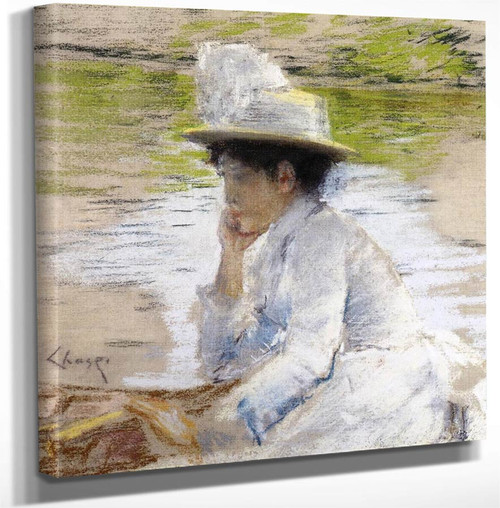 Portrait Of Mrs. Chase By William Merritt Chase Art Reproduction