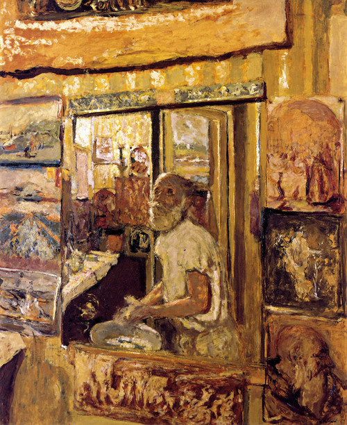 Self Portrait In The Dressing Room Mirror By Edouard Vuillard