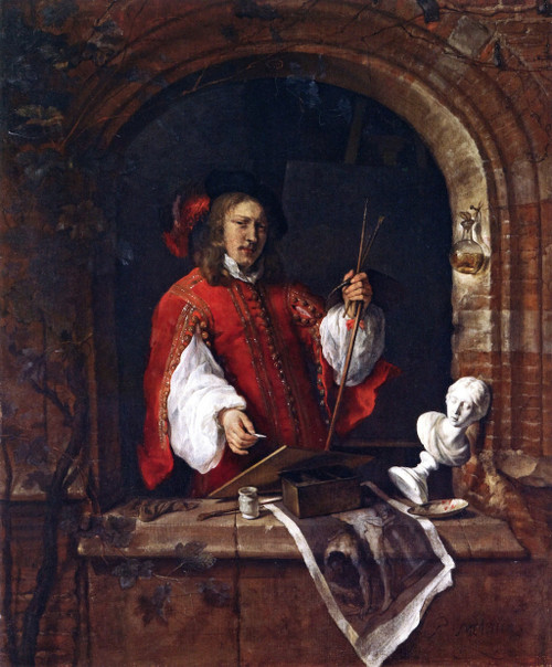Self Portrait Standing At A Window By Gabriel Metsu
