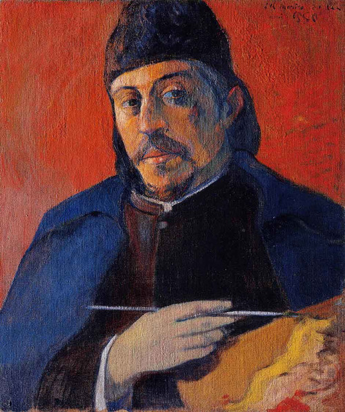 Self Portrait With Palette By Paul Gauguin By Paul Gauguin