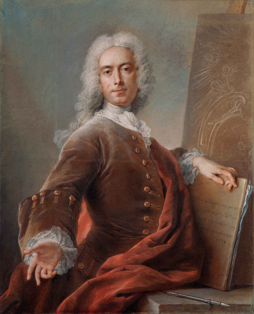Self Portrait By Charles Antoine Coypel Iv By Charles Antoine Coypel Iv