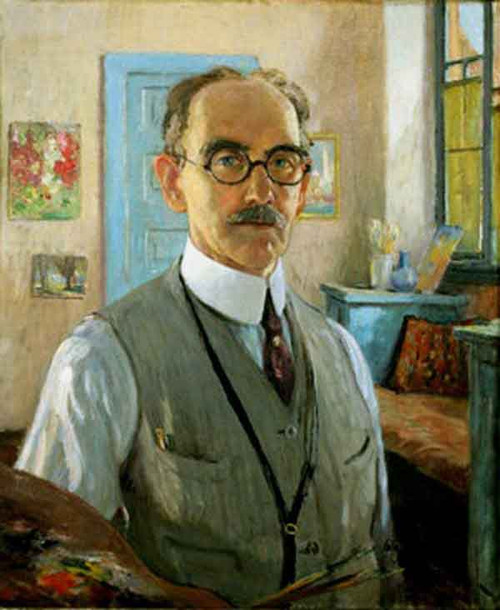 Self Portrait By Colin Campbell Cooper By Colin Campbell Cooper