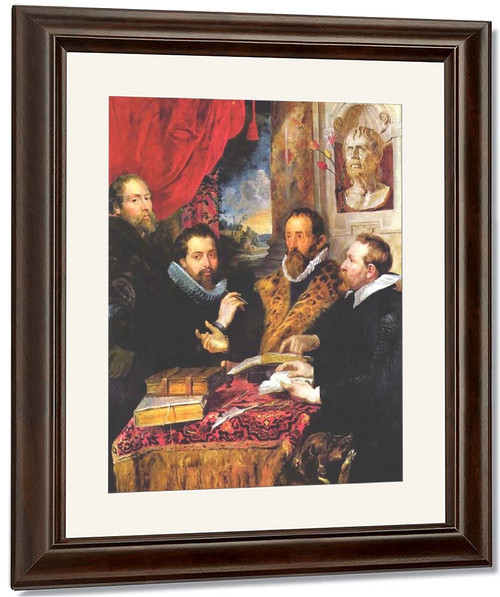 Selfportrait With Brother Philipp, Justus Lipsius And Another Scholar By Peter Paul Rubens By Peter Paul Rubens