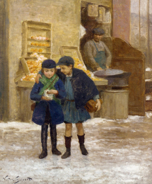 Sharing The Treats By Victor Gabriel Gilbert By Victor Gabriel Gilbert