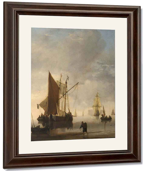 Shipping Scene A Calm By Willem Van De Velde The Younger