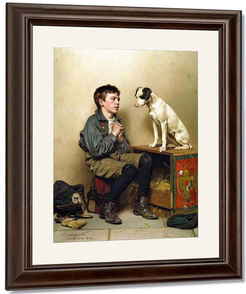 Shoeshine Boy With Dog By John George Brown By John George Brown