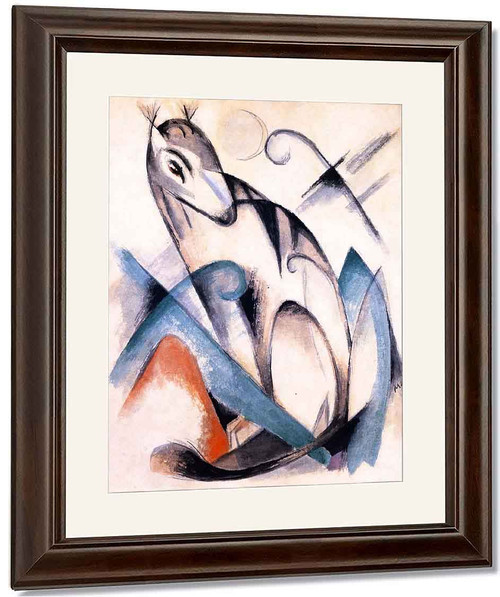 Sitting Fabulous Beast By Franz Marc By Franz Marc