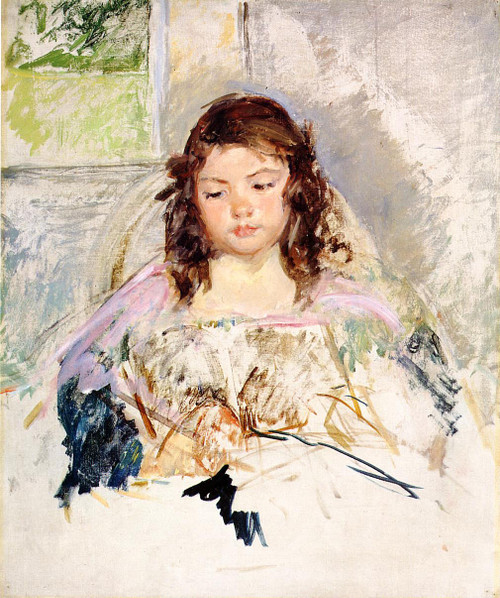Sketch For 'Francoise In A Round Backed Chair, Reading By Mary Cassatt By Mary Cassatt
