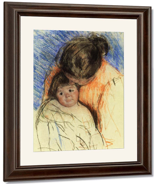 Sketch Of Mother Looking Down At Thomas By Mary Cassatt By Mary Cassatt