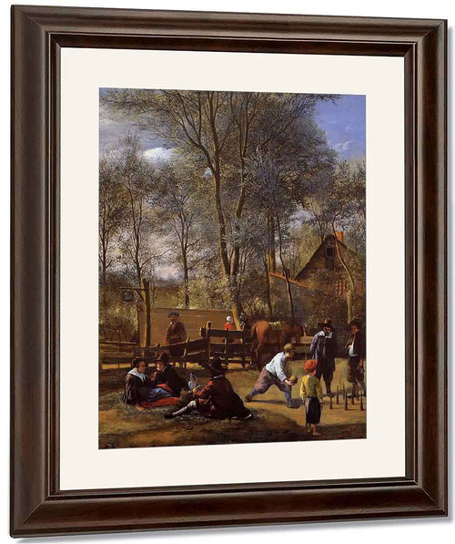 Skittle Players Outside An Inn By Jan Steen