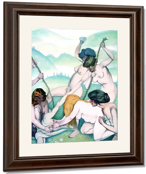 Slaying Of Orpheus By The Maenads By Felix Vallotton