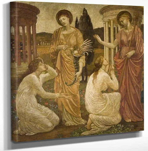 Psyche At The Shrines Of Juno And Ceres By Sir Edward Burne Jones Art Reproduction