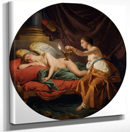 Psyche With Sleeping Cupid By Louis Jean François Lagrenee Aka Lagrenee The Elder(French 1724 1805) By Louis Jean Francois Lagrenee(French 1724 1805) Art Reproduction