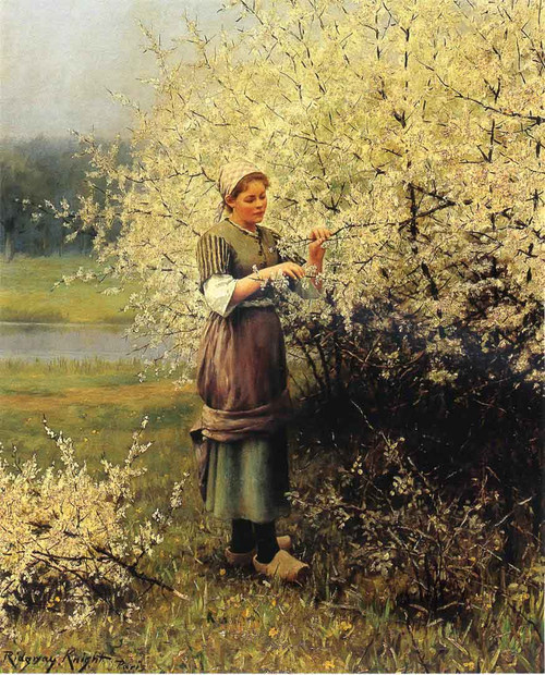 Spring Blossoms By Daniel Ridgway Knight By Daniel Ridgway Knight