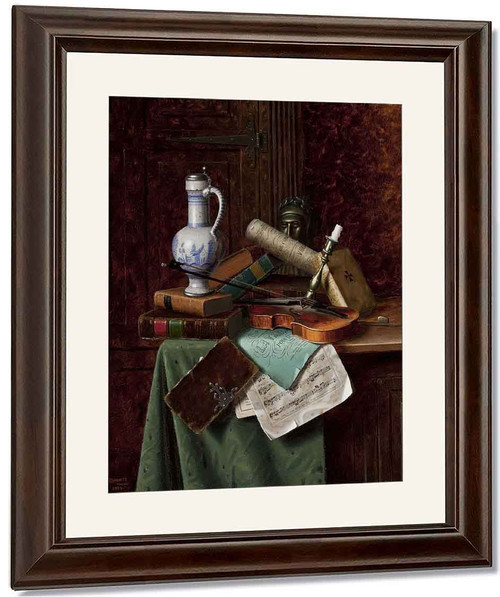 Still Life With Dutch Jar And Bust Of Dante By William Michael Harnett