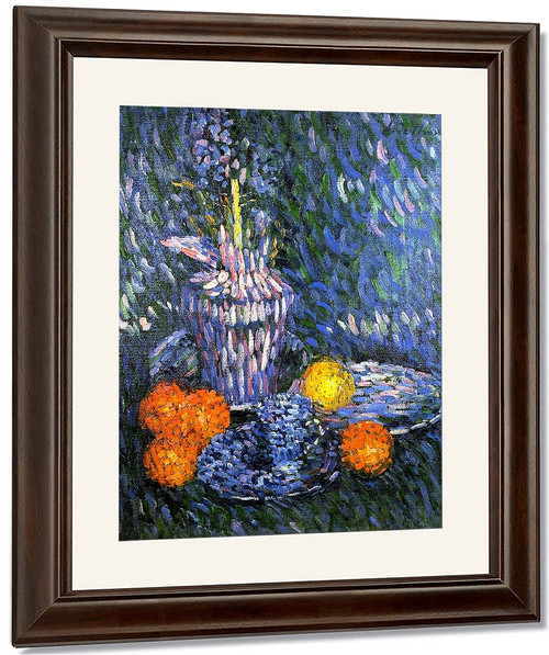 Still Life With Hyacinth And Oranges By Alexei Jawlensky By Alexei Jawlensky