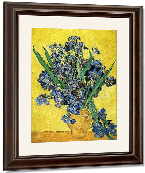 Still Life With Irises By Jose Maria Velasco