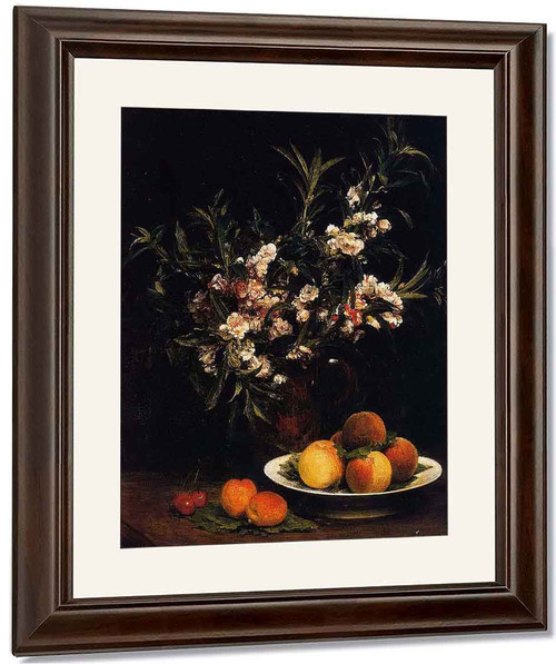 Still Lifebalsimines, Peaches And Apricots By Henri Fantin Latour By Henri Fantin Latour