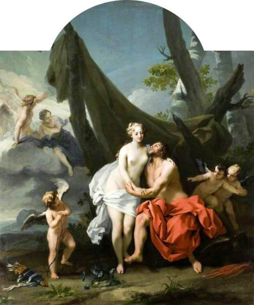 Story Of Argus 01, Jupiter And Io With Cupid And Attendant Putti By Jacopo Amigoni By Jacopo Amigoni