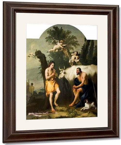 Story Of Argus 02, Argus Guarding Io Who Has Been Transformed Into A White Heifer By Jacopo Amigoni By Jacopo Amigoni