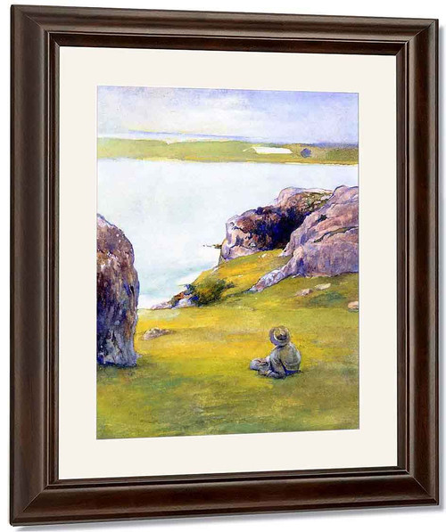 Study At Brenton's Cove, Newport, Looking Towards Fort Adams By John La Farge By John La Farge