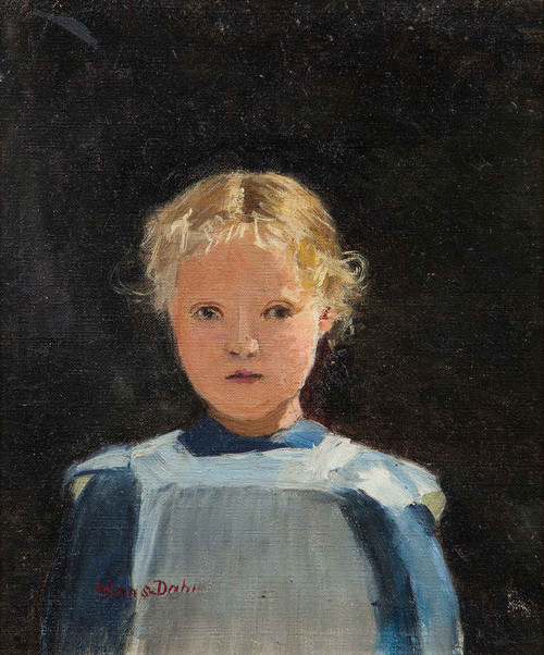 Study Of A Young Girl By Hans Dahl By Hans Dahl