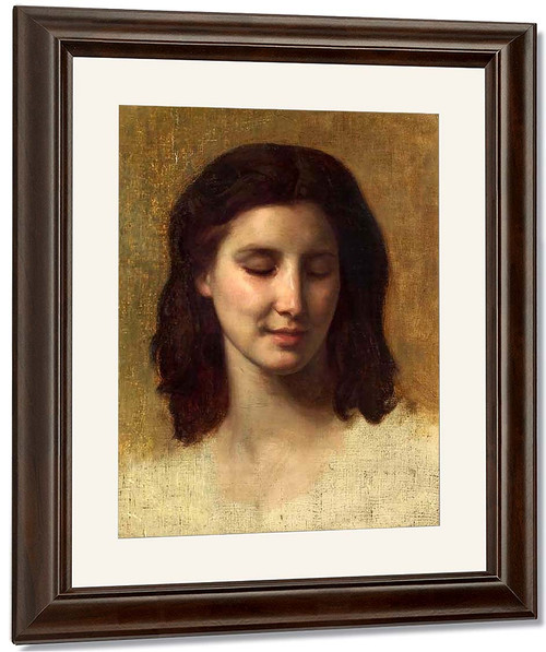 Study Of Augustine's Head By William Bouguereau By William Bouguereau
