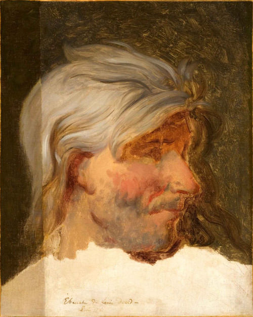 Study Of The Head Of A Man By Jacques Louis David By Jacques Louis David