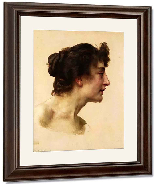 Study Of The Head Of Elize Brugiere By William Bouguereau By William Bouguereau