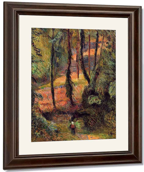 Sunken Path, Wooded Rise By Paul Gauguin By Paul Gauguin