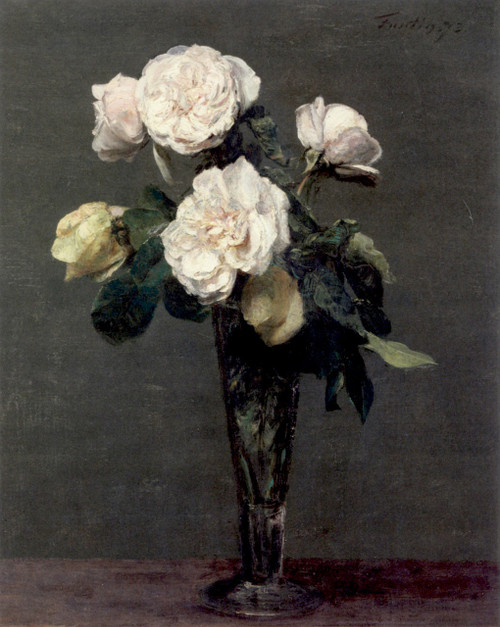 Tea Roses In A Champagne Flute By Henri Fantin Latour By Henri Fantin Latour