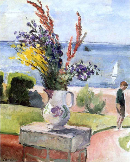 Terrace By The Sea By Henri Lebasque By Henri Lebasque