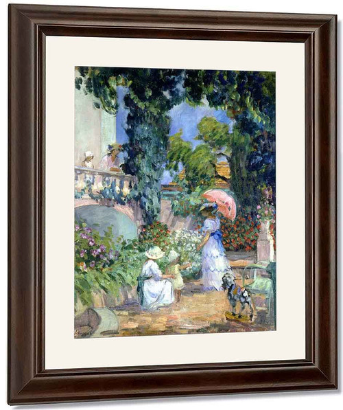 Terrace In The Garden By Henri Lebasque By Henri Lebasque