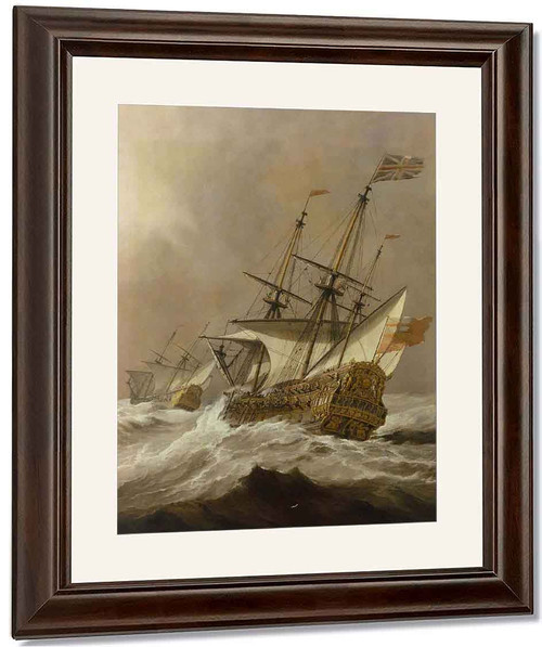 The 'Resolution' In A Gale By Willem Van De Velde The Younger