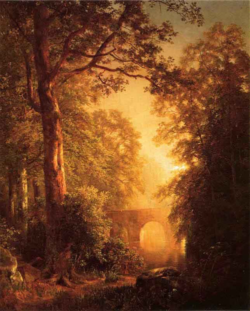 The Arched Bridge By William Trost Richards By William Trost Richards