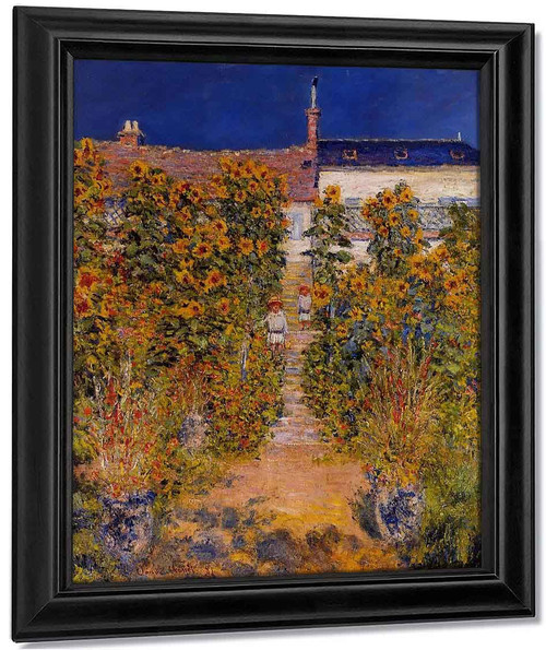 The Artist's Garden At Vetheuil By Claude Oscar Monet Reproduction