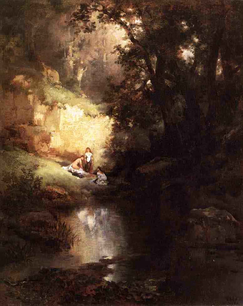 The Bathers By Thomas Moran By Thomas Moran