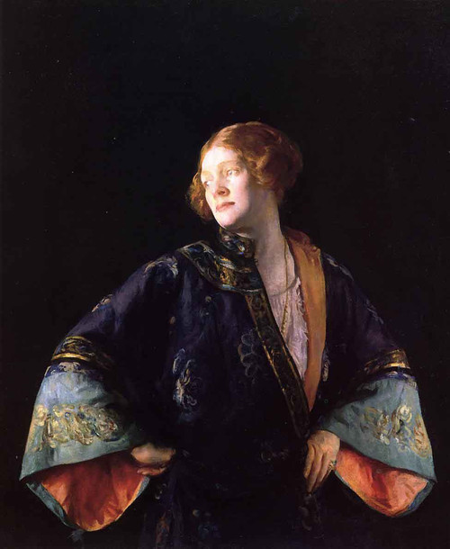 The Blue Mandarin Coat By Joseph Rodefer Decamp By Joseph Rodefer Decamp