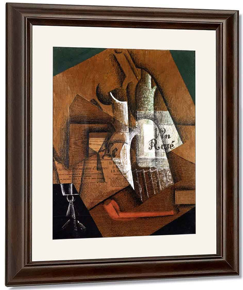 The Bottle Of Rose Wine By Juan Gris