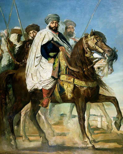 The Caliph Of Constantine Ali Hamed Followed By His Escort By Theodore Chasseriau